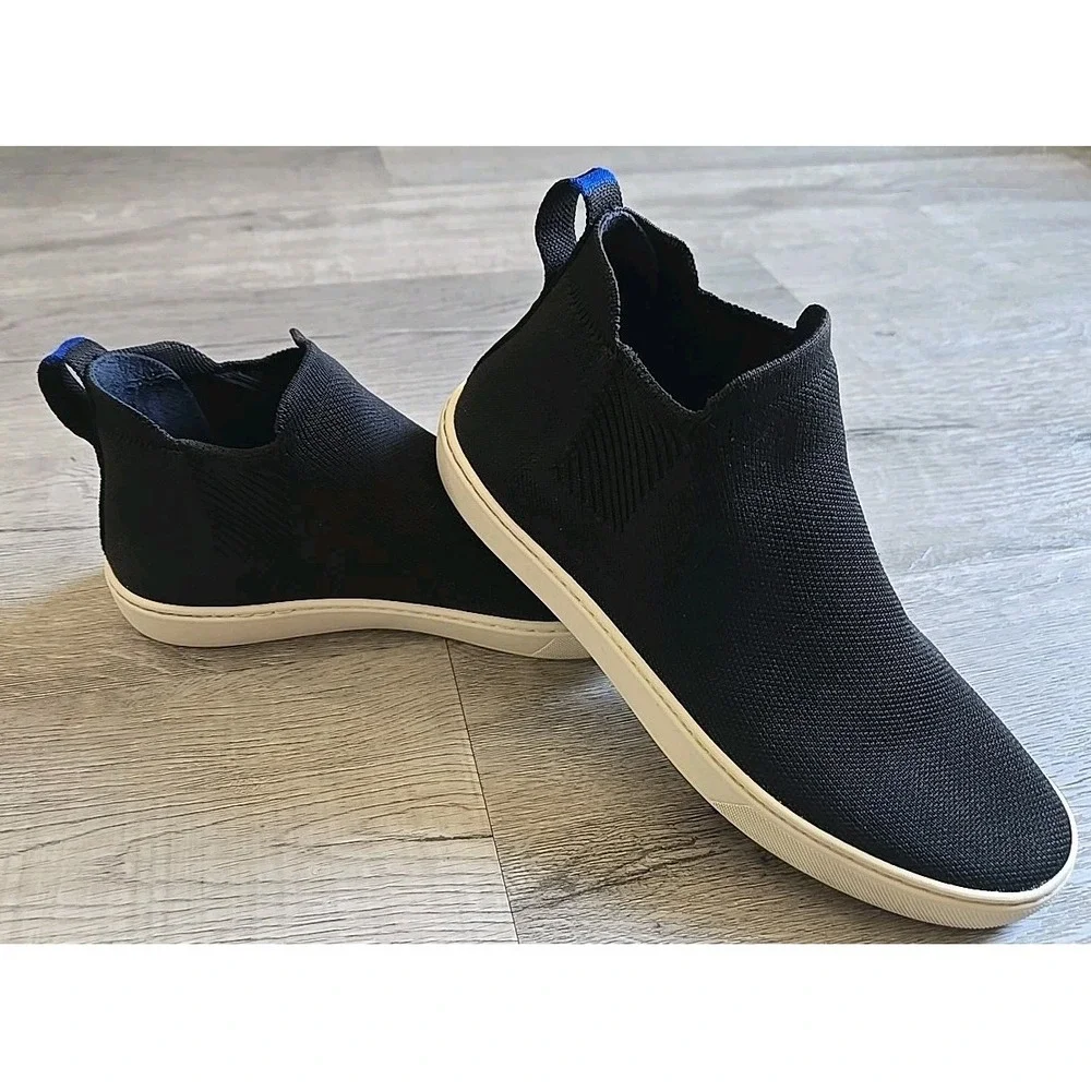 Rothy's Black Ankle The Chelsea High Top Slip On‎ Sneaker Women's Size 8.5